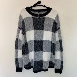 Black & White Checkered Sweater